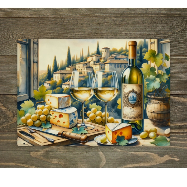 Glass cutting board "funny fruit"